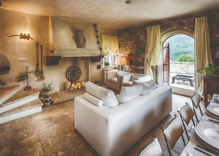 Medieval Tower In Sibillini Mountains Park Vetice