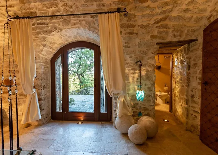 Medieval Tower In Sibillini Mountains Park